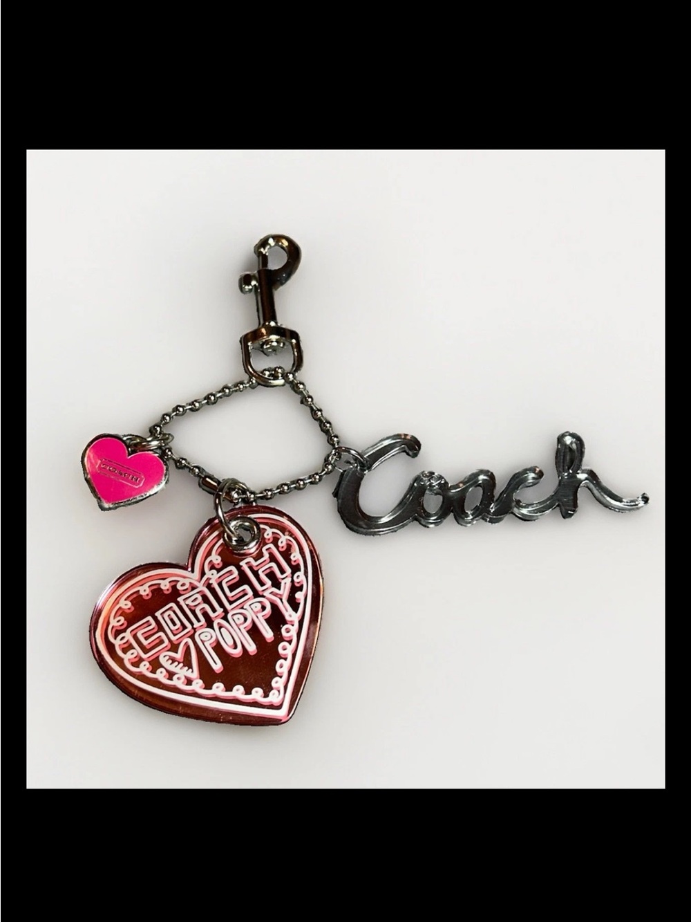 Coach Poppy “Pink Frosted Heart Cookie” Multi-Bag Charm Set, 2009